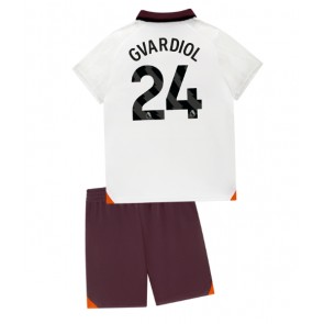 Maillot de foot Manchester City Josko Gvardiol #24 Extérieur enfant 2023-24 Manches Courte (+ pantalon court)
